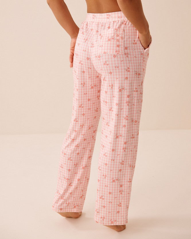 Peachy Dream Floral Pant - Pink