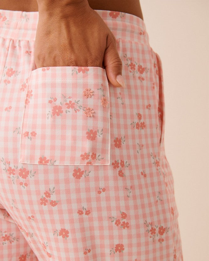 Peachy Dream Floral Pant - Pink
