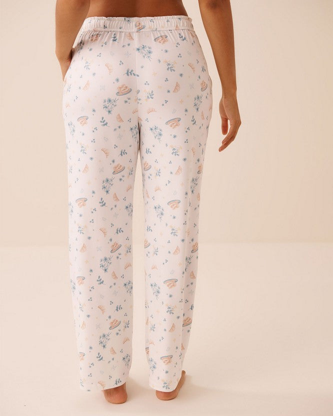 Peachy Dream Brunch Pant - White