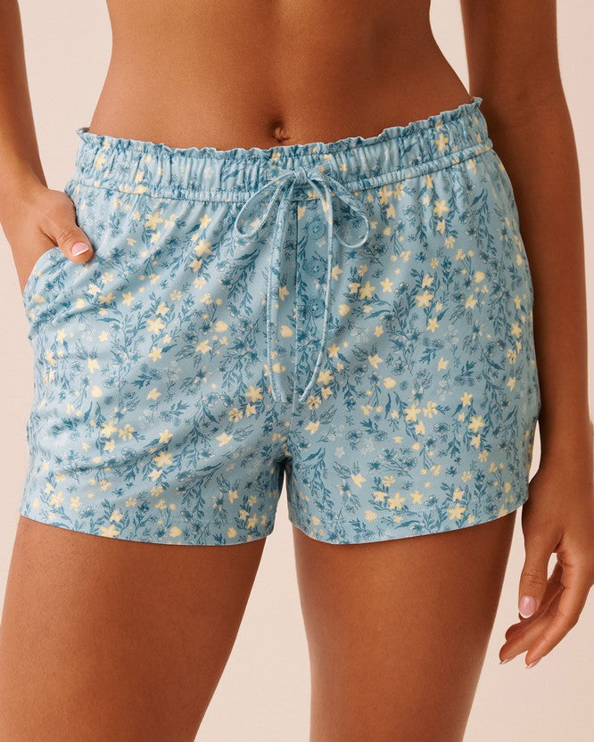 Peachy Dream Brunch Short - Light Blue