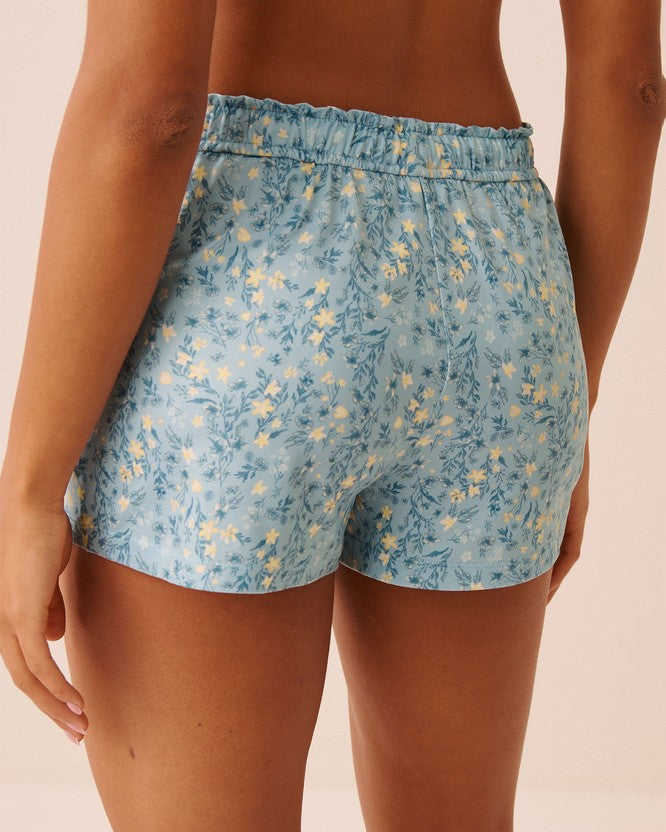 Peachy Dream Brunch Short - Light Blue