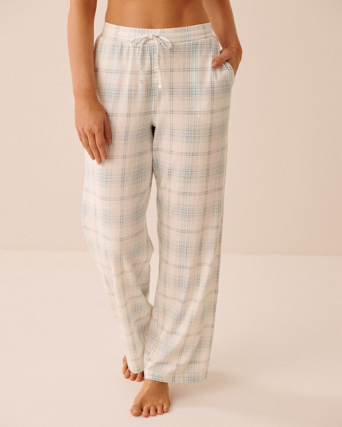 Cotton Viscose Summer Pant - Light Blue