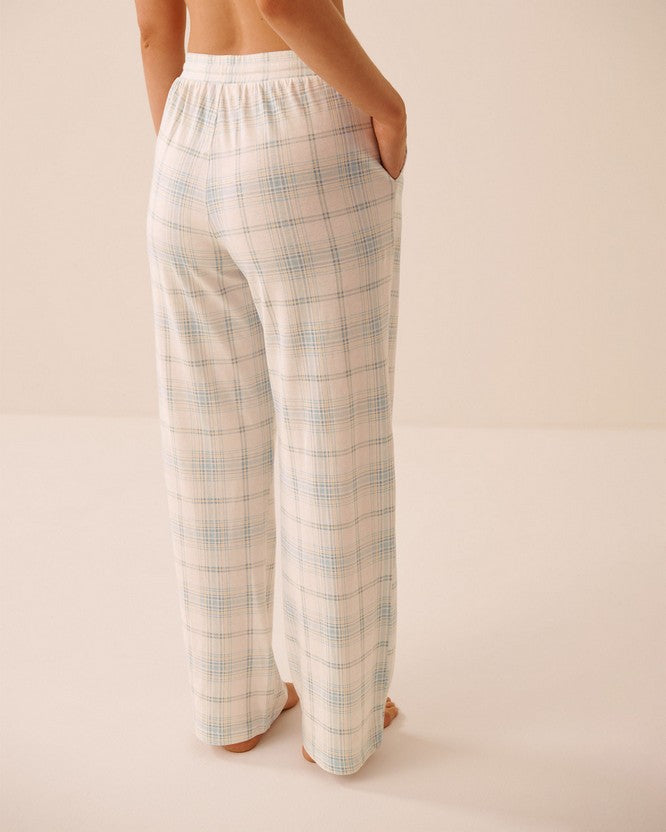 Cotton Viscose Summer Pant - Light Blue