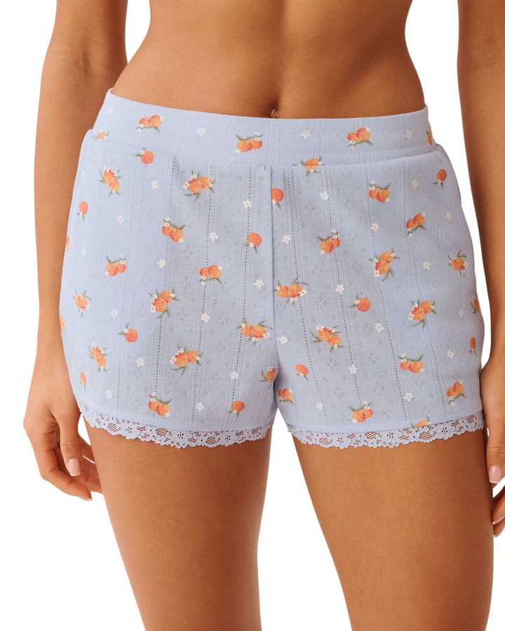 Pointelle Floral Short