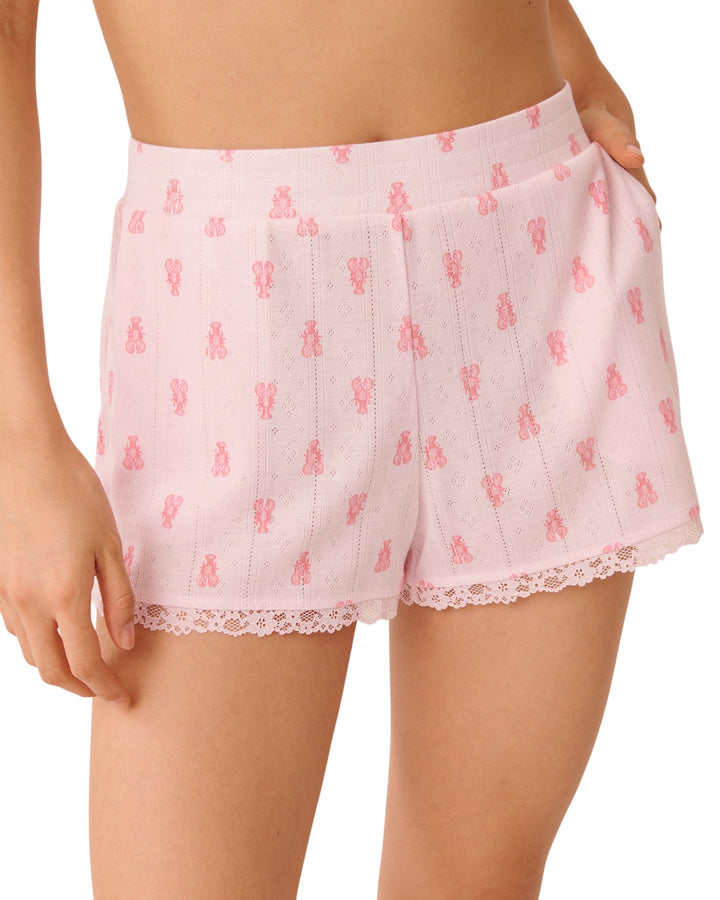 Pointelle Floral Short
