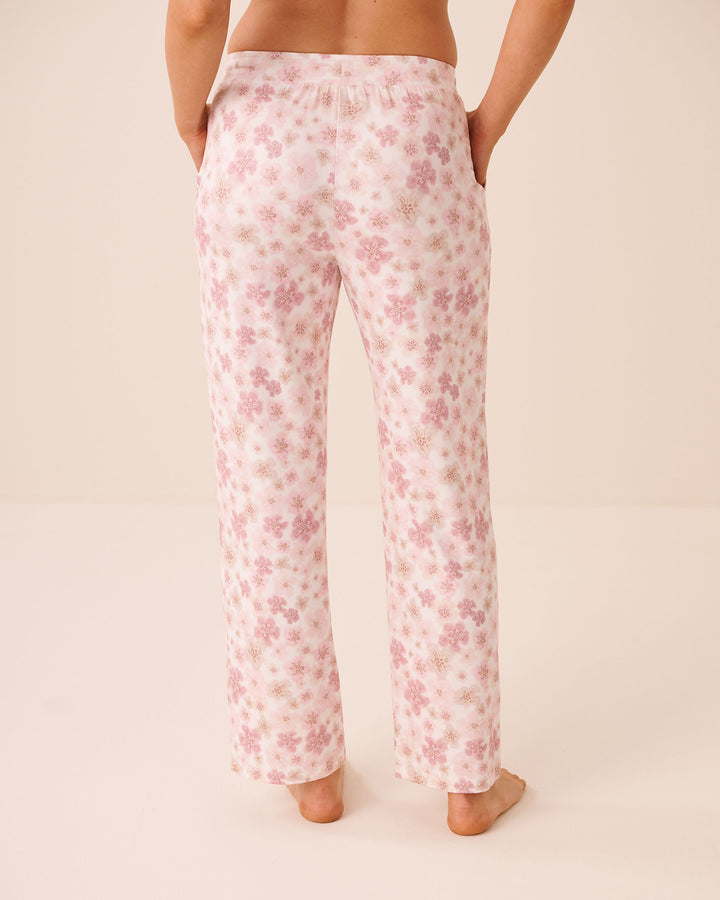 Leopard Flower Print Super Soft Pajama Pants