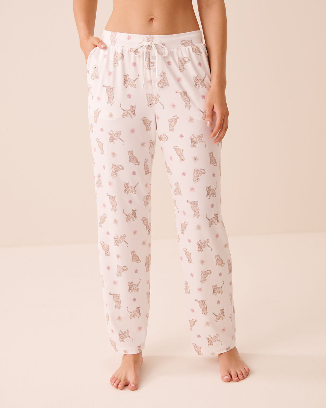 Leopard Flower Print Super Soft Pajama Pants