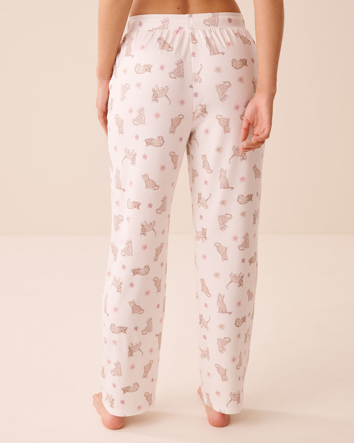 Leopard Flower Print Super Soft Pajama Pants
