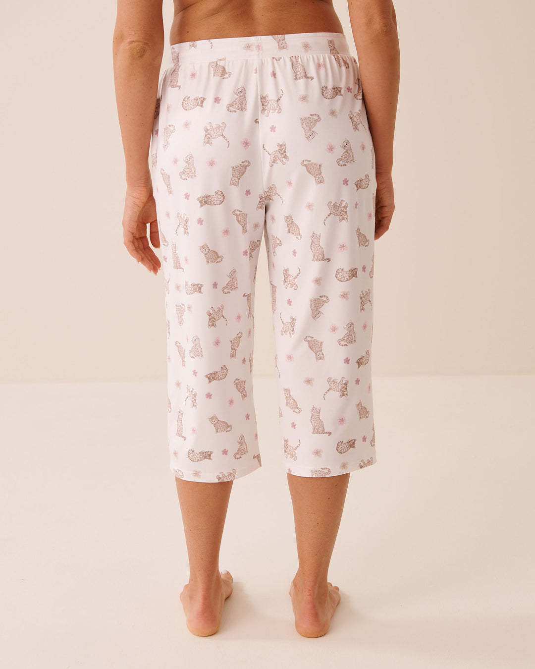 Leopard Flower Print Super Soft Pajama Capris