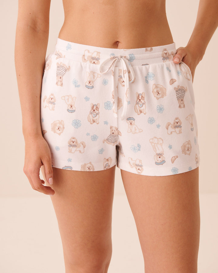 Striped Soft Knit Pajama Shorts