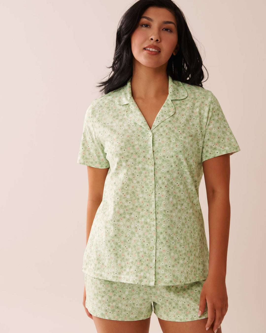 Turtle Print Shirt PJ Set - Seacrest Ditsy
