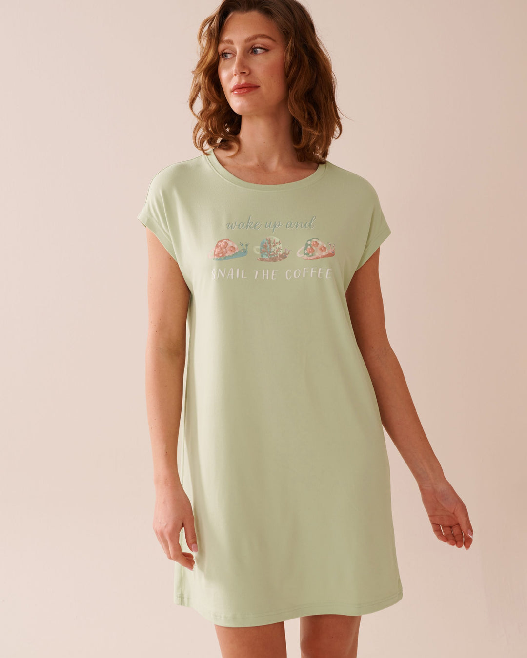 Snail Print Super Soft Sleepshirt - Seacrest
