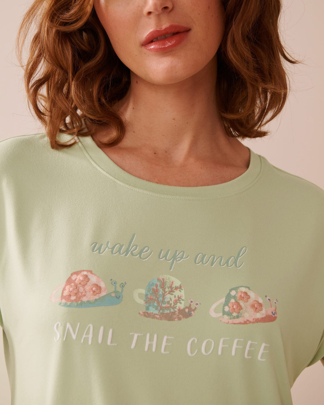 Snail Print Super Soft Sleepshirt - Seacrest