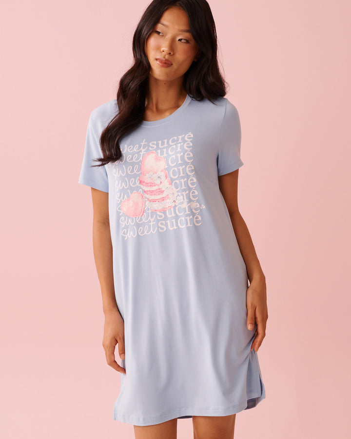 Peachy Dream Rabbit Sleepshirt - Blue