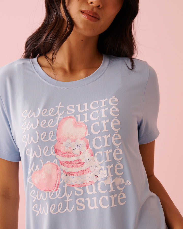 Peachy Dream Rabbit Sleepshirt - Blue
