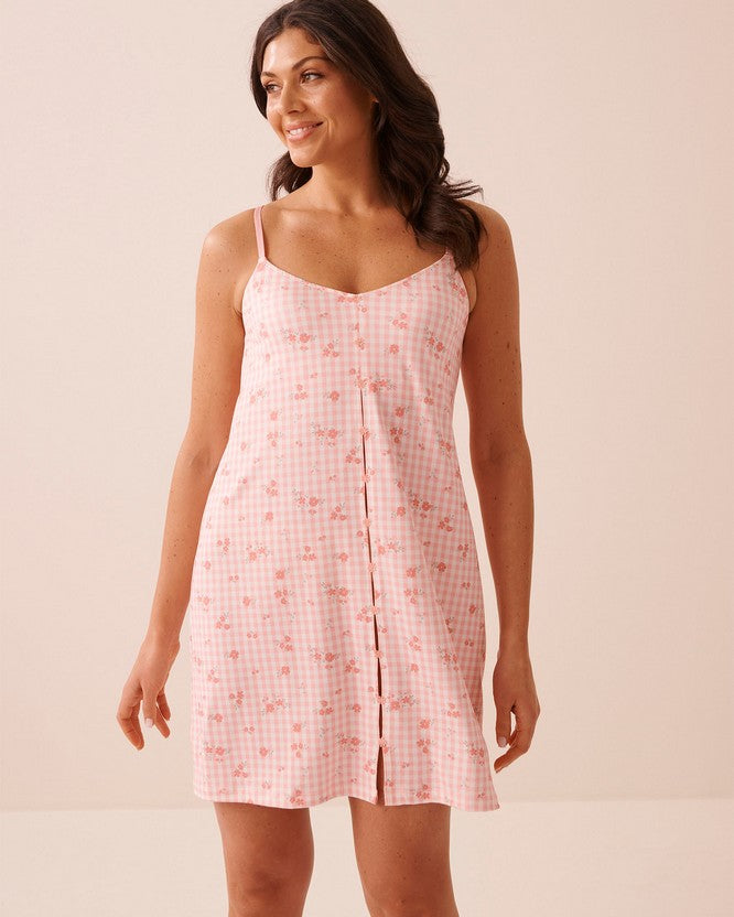 Peachy Dream Floral Chemise - Pink