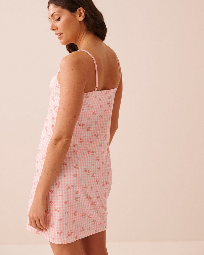 Peachy Dream Floral Chemise - Pink