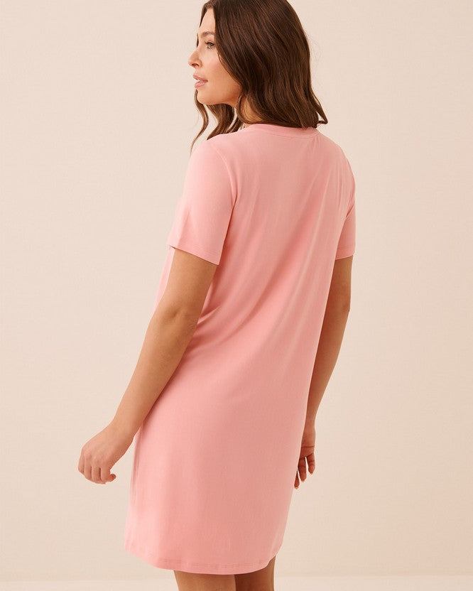 Peachy Dream Floral Sleepshirt - Pink