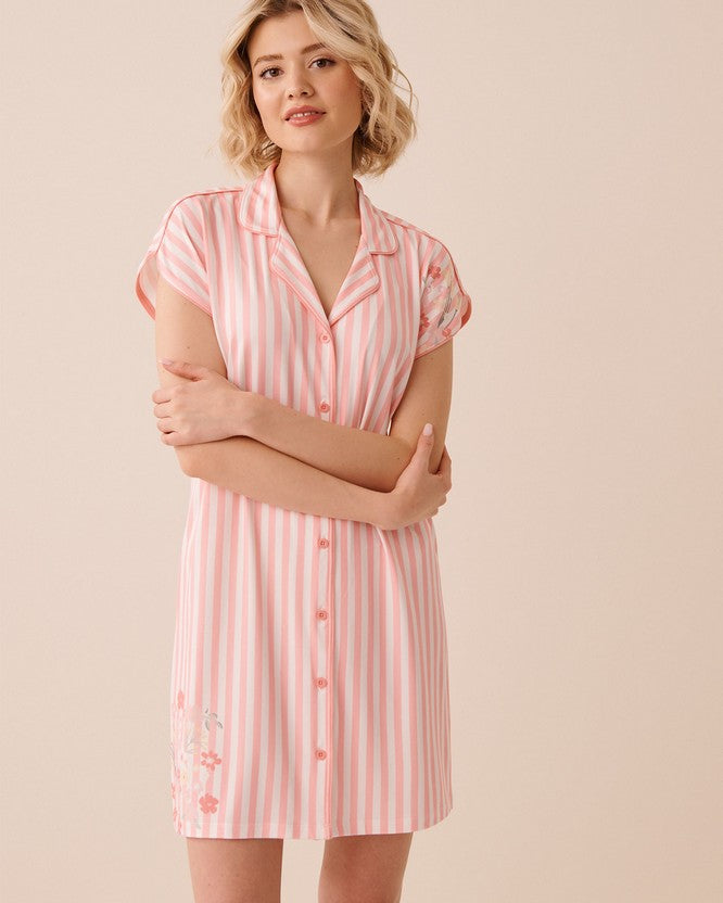 Peach D Floral Kcol Sleepshirt - Pink