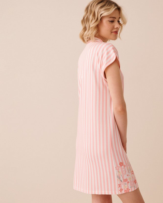 Peach D Floral Kcol Sleepshirt - Pink