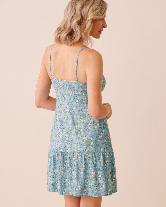 Peachy Dream Brunch Chemise - Light Blue