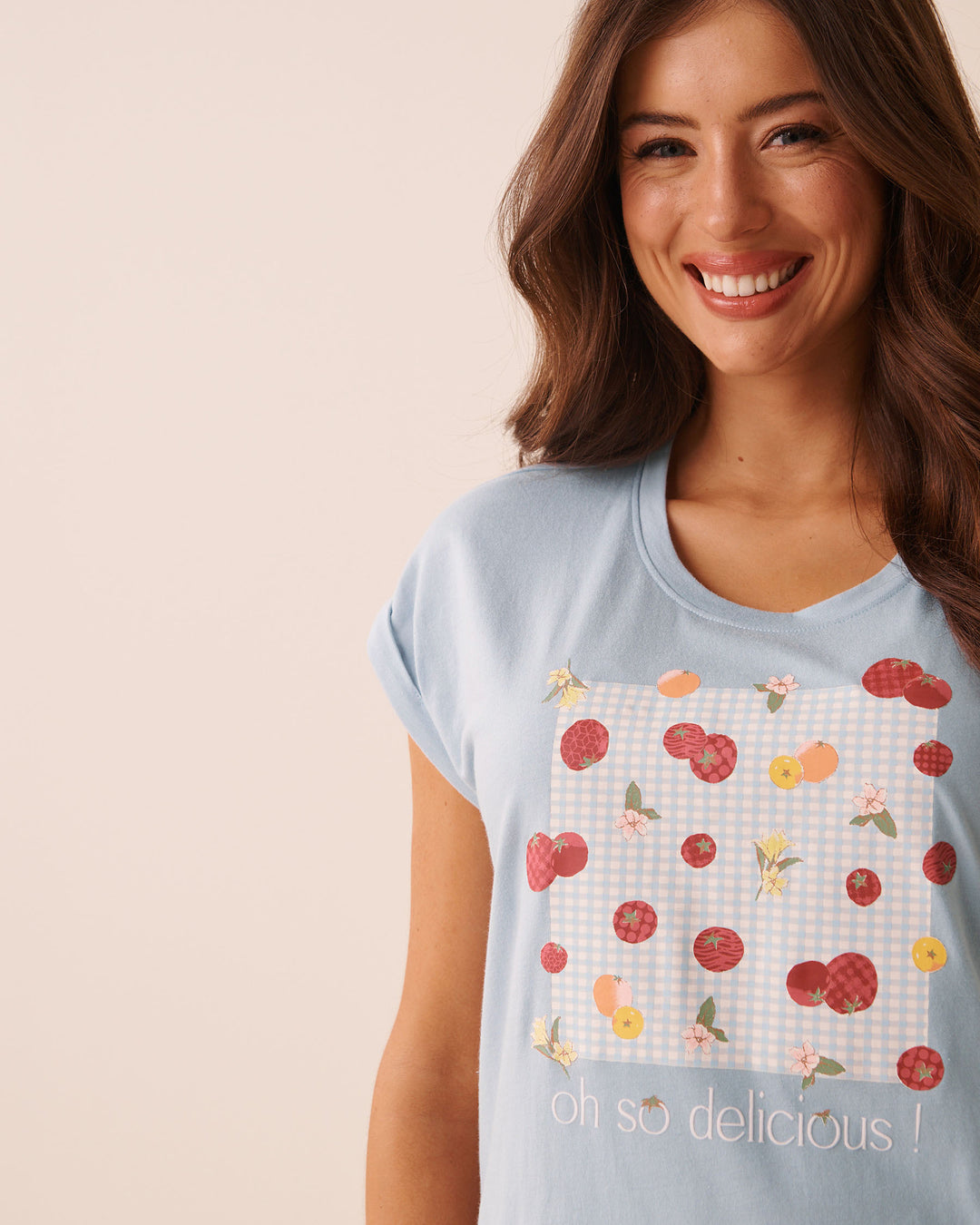 Highland Cow Print Cotton Short Sleeve Sleepshirt