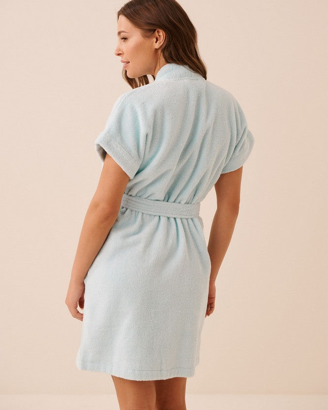 Robe Set Loop Terry - Light Blue
