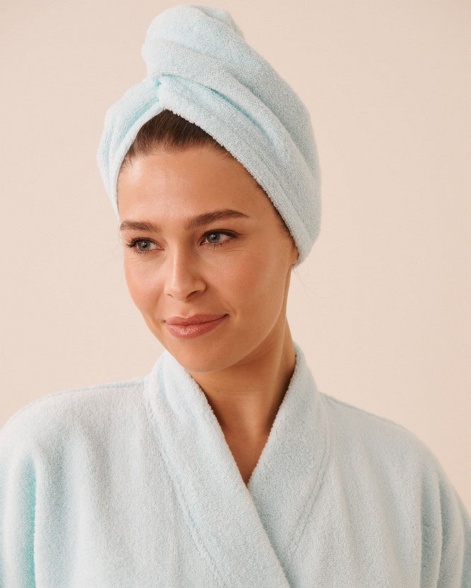 Robe Set Loop Terry - Light Blue