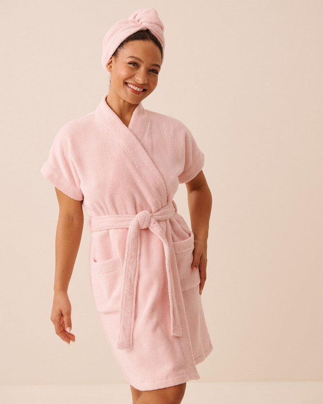 Robe Set Loop Terry - Pink