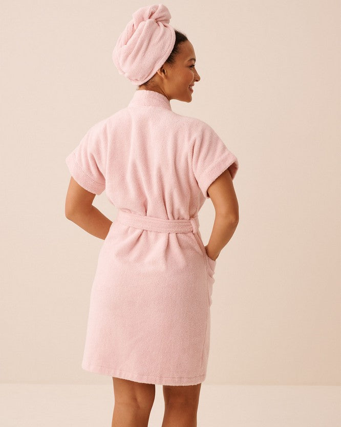 Robe Set Loop Terry - Pink