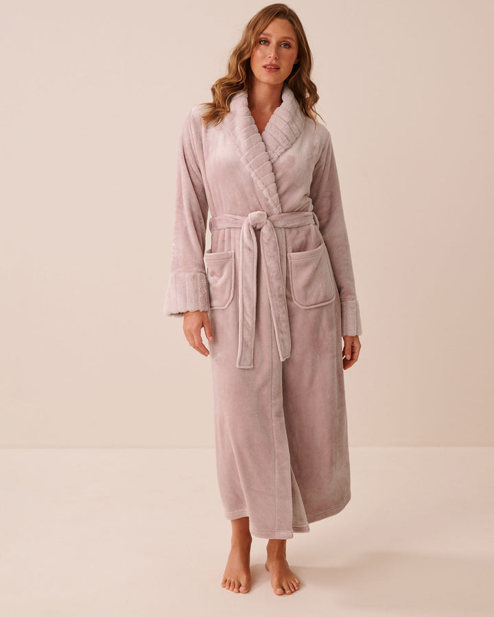 Long Faux Fur and Soft Plush Robe