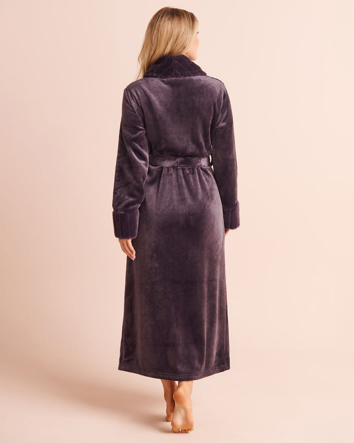 Long Faux Fur and Soft Plush Robe