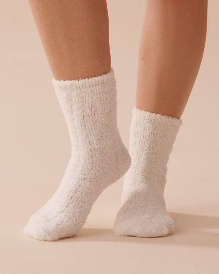 Soft Plush Socks - Forever Blue Cable