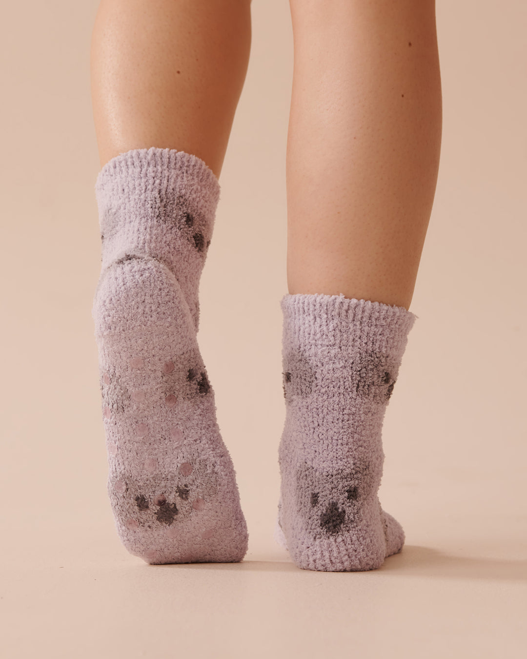 Soft Plush Socks - Lilac Gray Goose