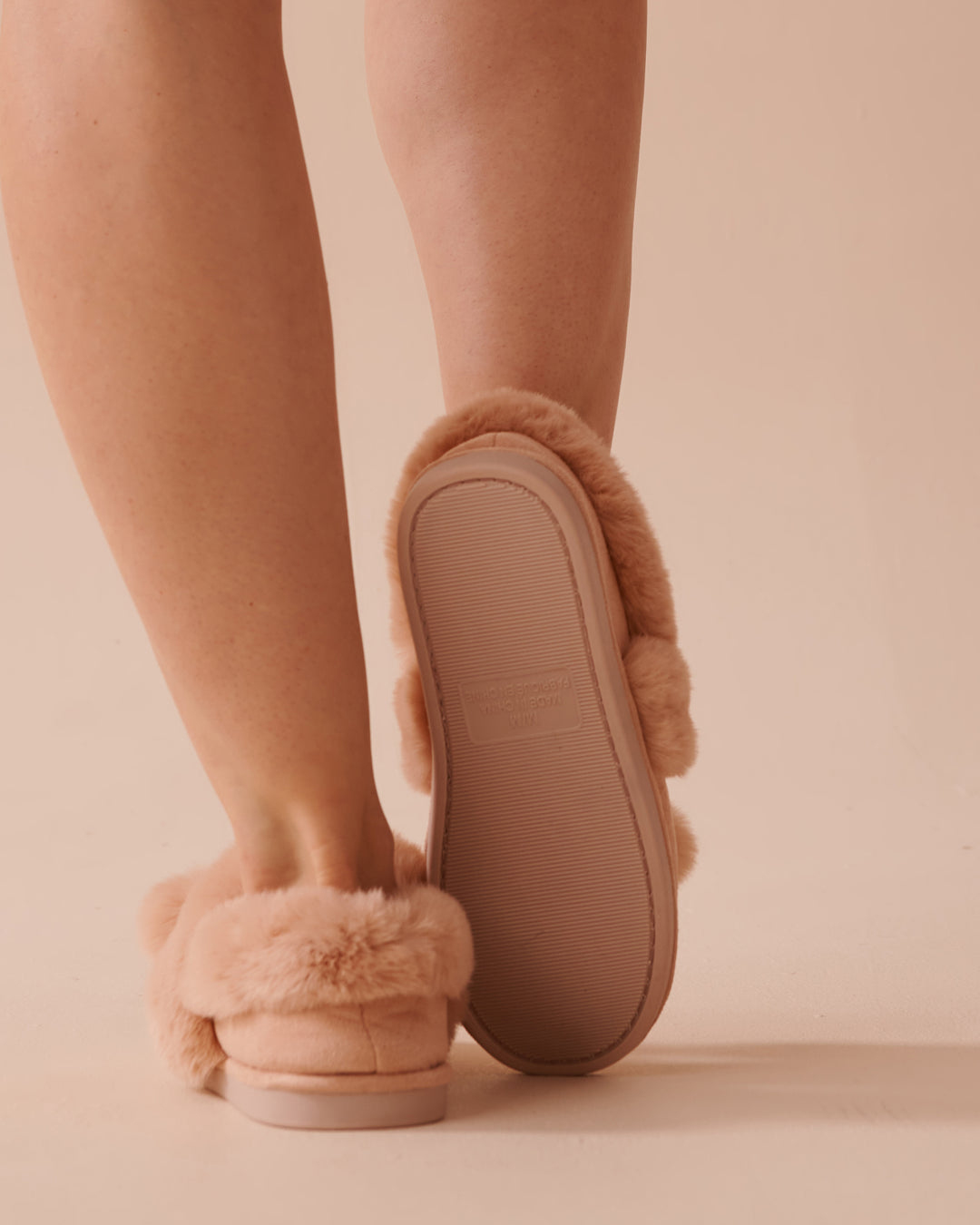 Bow &amp; Pompom Suede Bootie Slippers - Aquifer