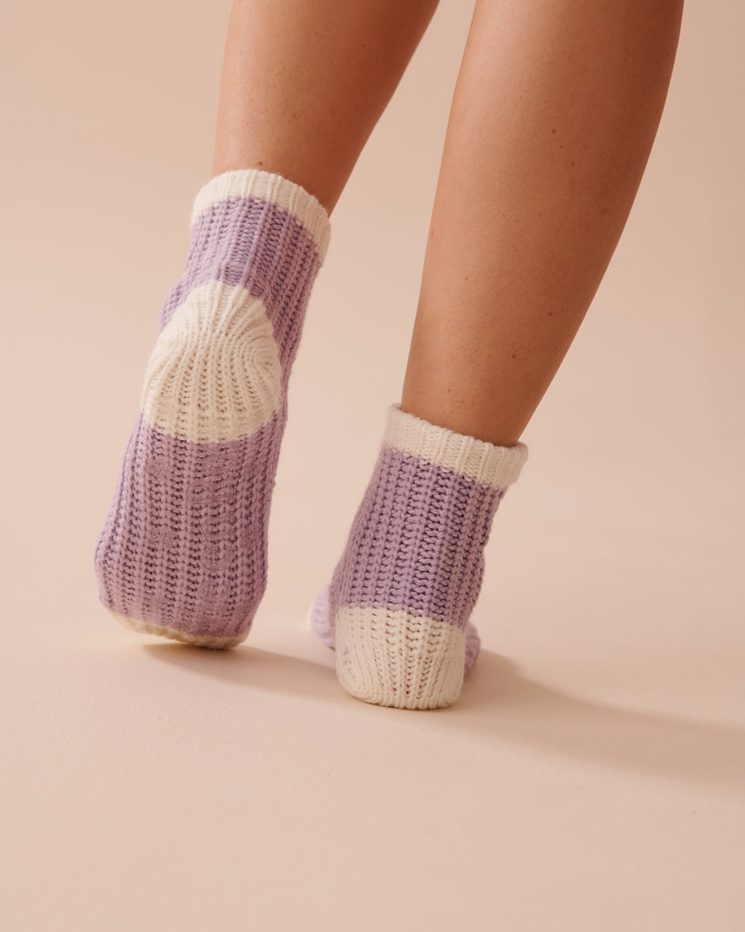 Knitted Socks with Winter Embroidery - Snow White