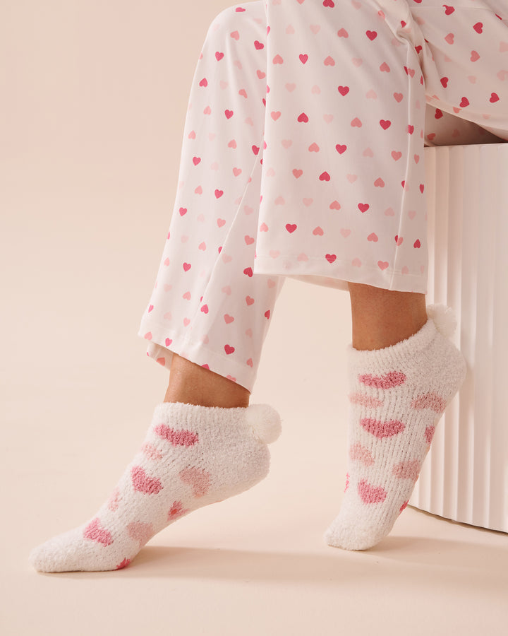 Pompom Soft Plush Socks - Lavender Fog