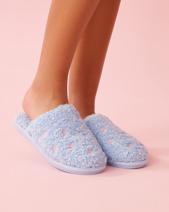 Embroidered Clog - Blue