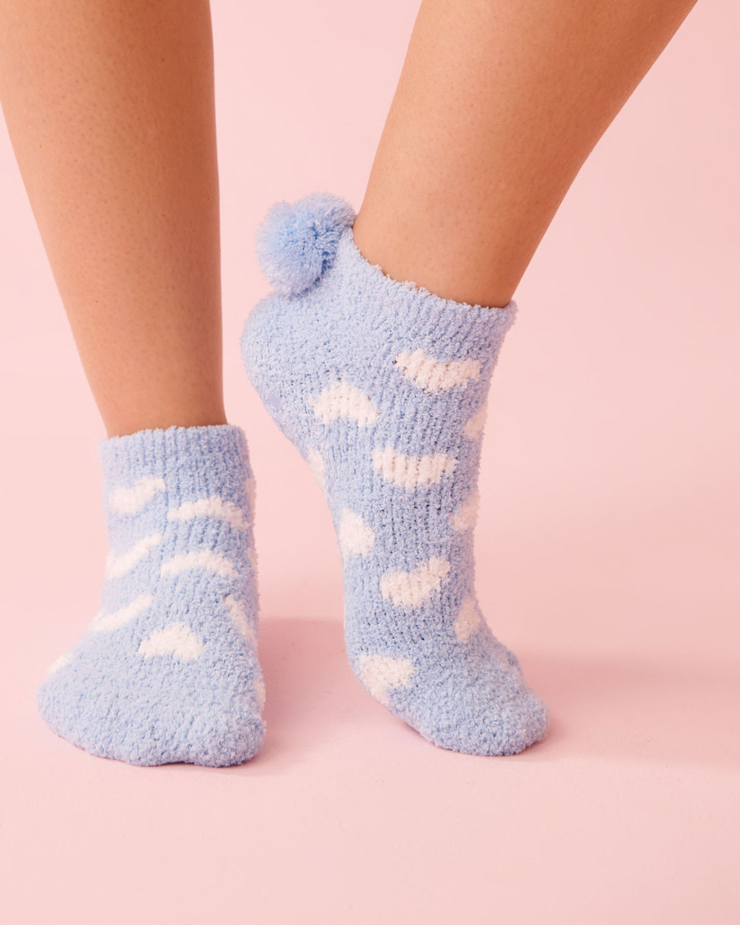1-pack Fluffy Sock - Blue