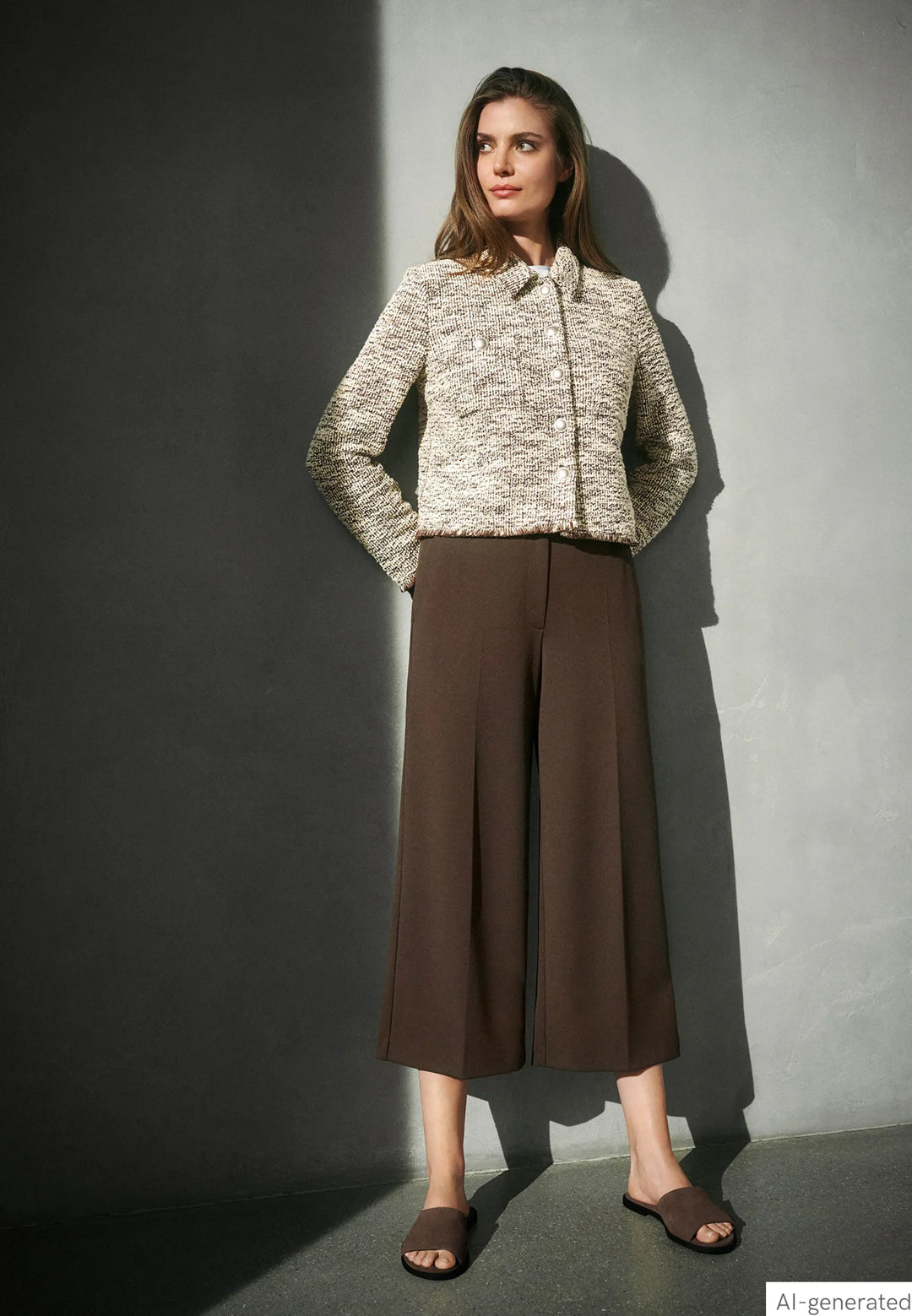 Bouclé Jacket with Buttons
