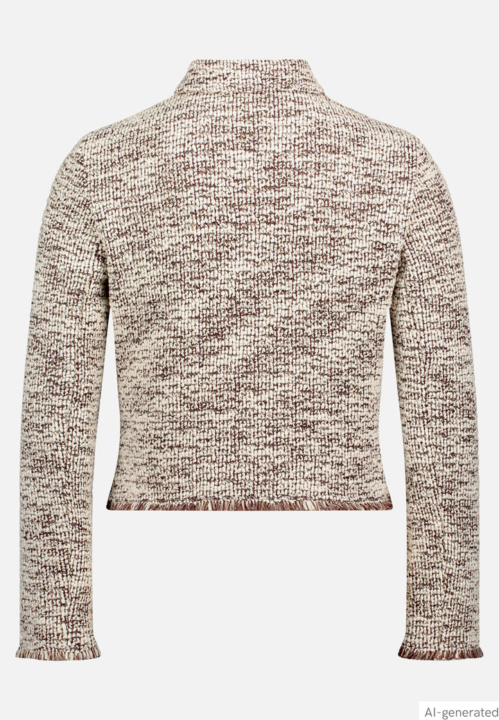 Bouclé Jacket with Buttons
