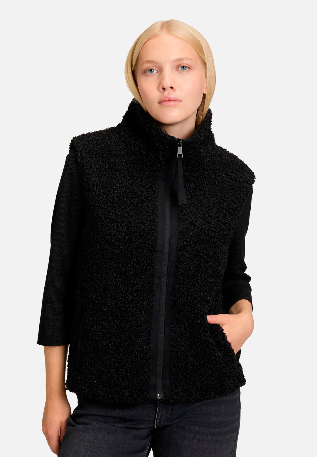 Faux Fur Vest with Pockets
