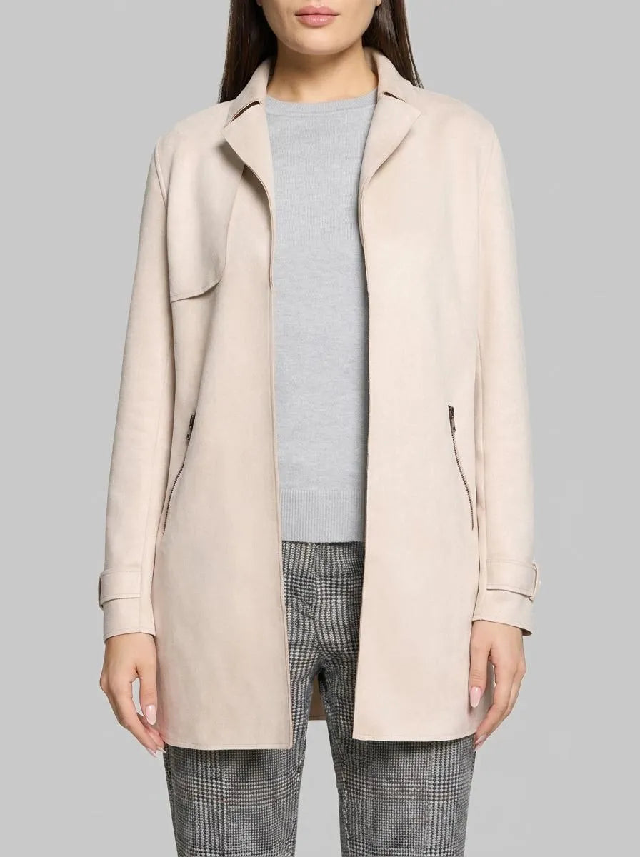 Long Jacket with Lapel Collar