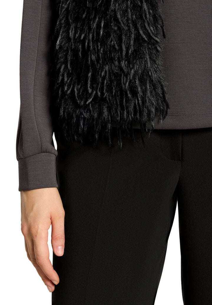 Faux Fur Vest with Fringe