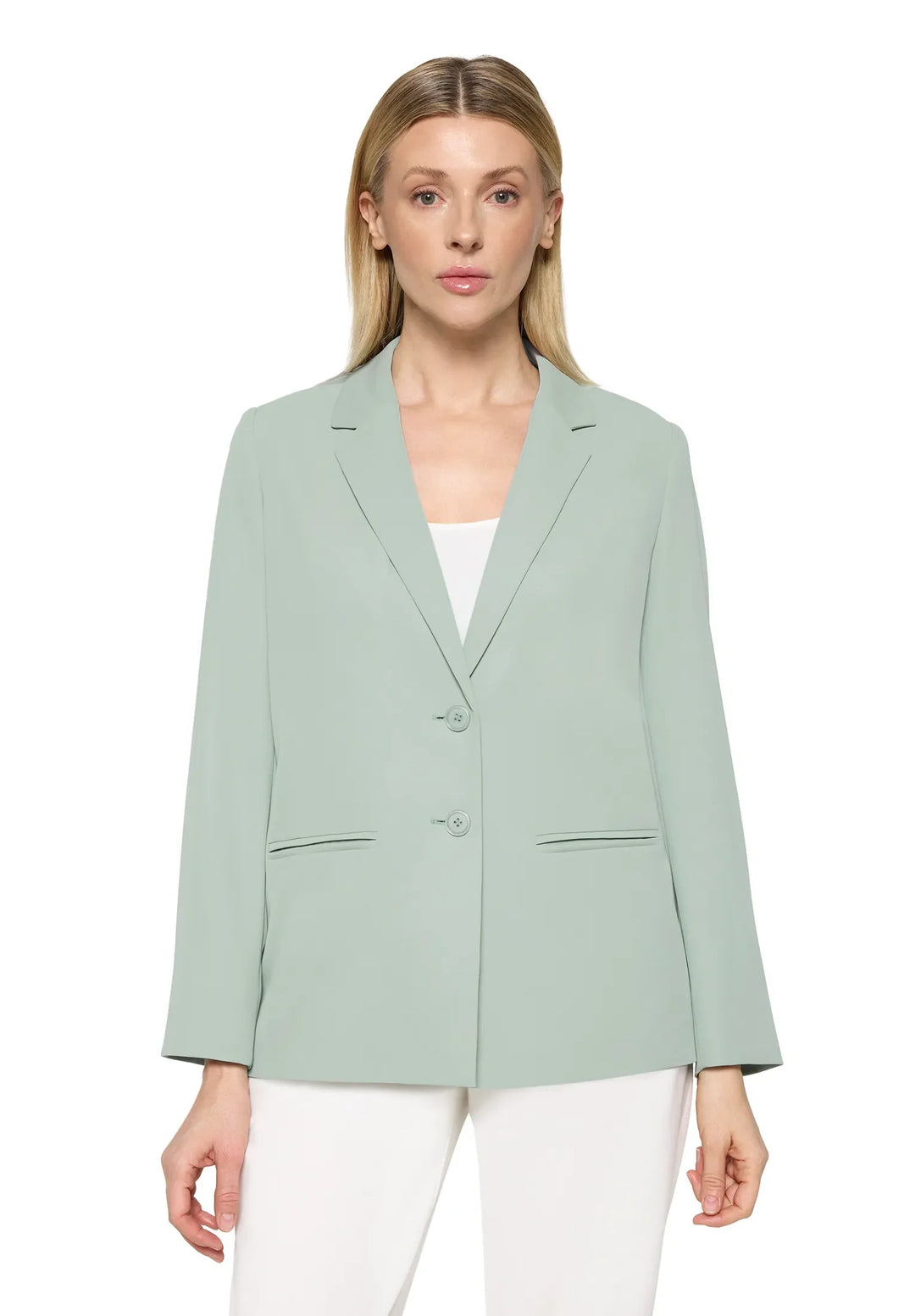 Long Blazer with Lapel Collar
