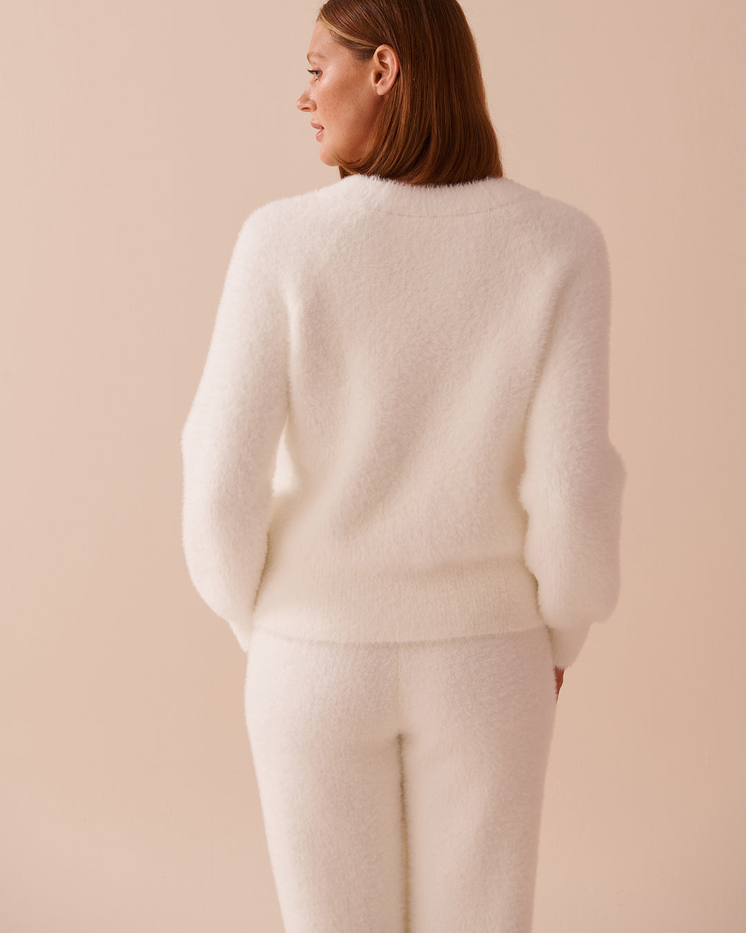 Fluffy Cardigan - Heather