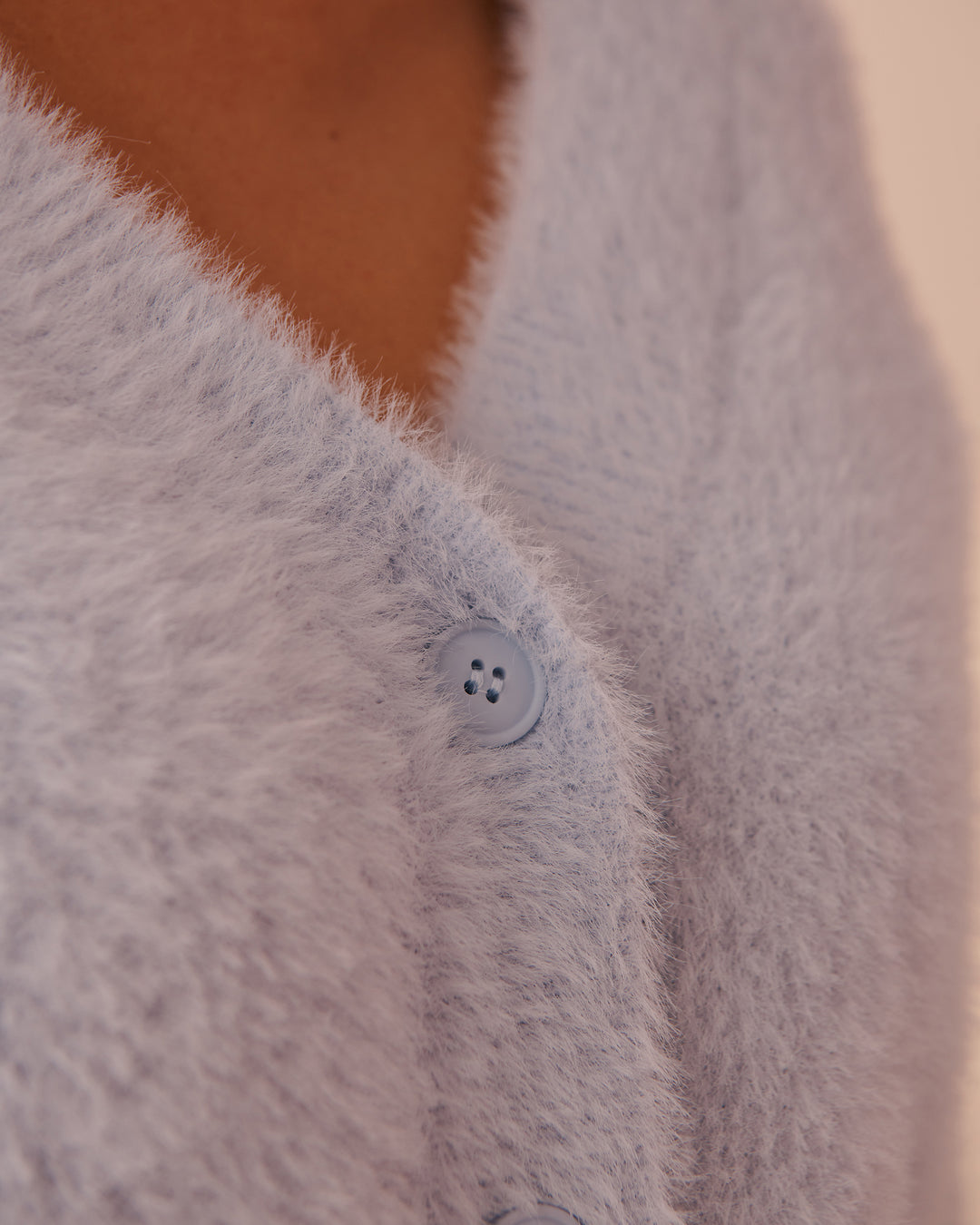 Fluffy Cardigan - Heather