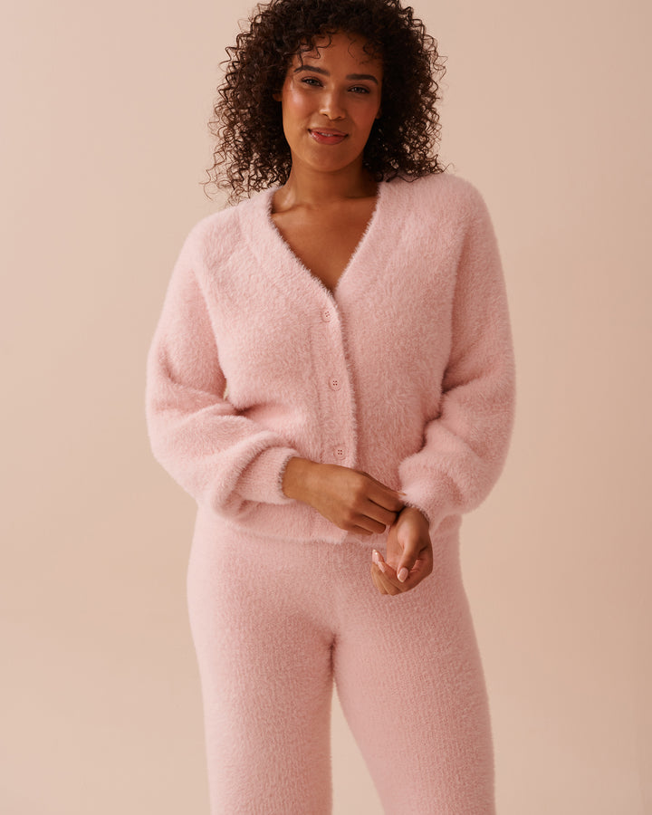 Fluffy Cardigan - Heather