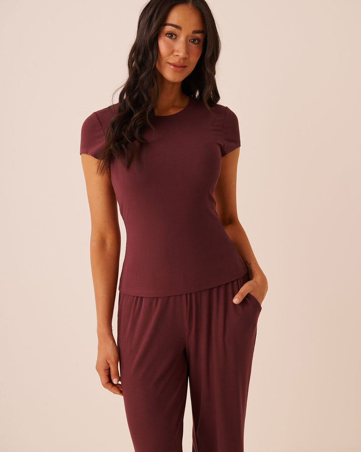 Ribbed Modal Short Sleeve T-shirt