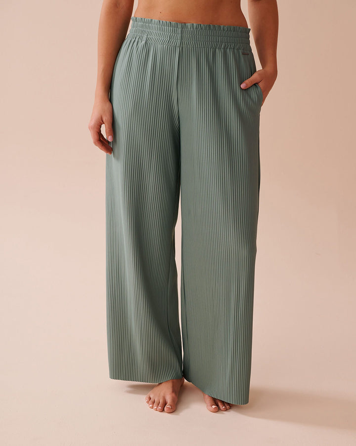 Pleated Effect Pants - Chinois Green